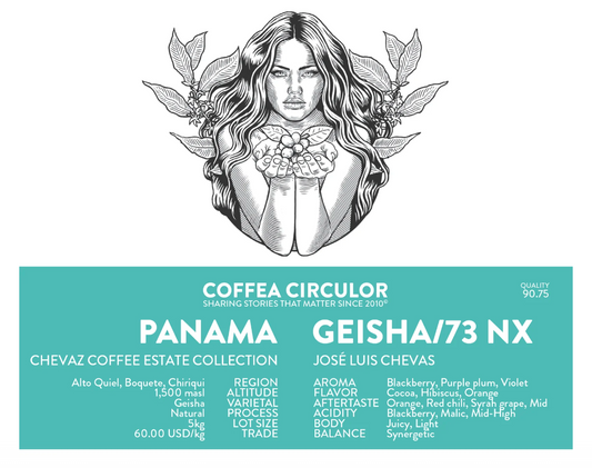 PANAMA Chevas Geisha /73 Natural NX -- 100G